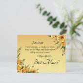 Word jij mijn beste man? goudgeel (Staand voorkant)