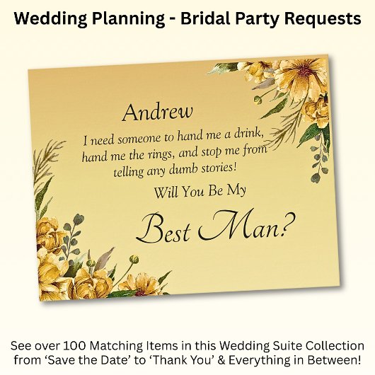 Word jij mijn beste man? goudgeel