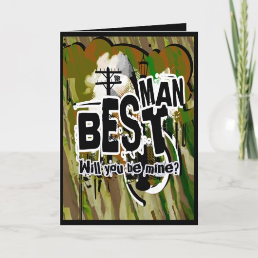 Word jij mijn beste man? Grooms aanvragen kaarten (Voorkant)