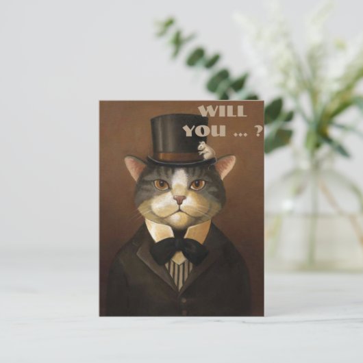 word jij mijn beste man? uitnodiging briefkaart (Staand voorkant)