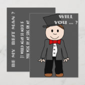 word jij mijn beste man? uitnodiging briefkaart (Voorkant / Achterkant)
