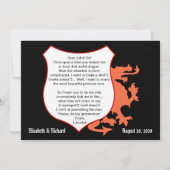 Word jij mijn beste ridder die aanpasbaar is? kaart (Achterkant)