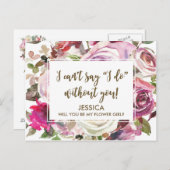 Word jij mijn bloem meisje kaart gepersonaliseerd? (Voorkant / Achterkant)