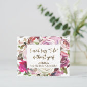 Word jij mijn bloem meisje kaart gepersonaliseerd? (Staand voorkant)