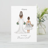 Word jij mijn Bloemenmeisje? Aangepaste illustrati Kaart (Staand voorkant)