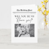 Word jij mijn Bloemenmeisje, eenvoudige krant? Kaart (Gele Bloem)