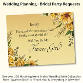 Word jij mijn Bloemenmeisje? Gouden gele bloemen