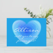 Word jij mijn Bloemenmeisje? Hart gepersonaliseerd Kaart (Staand voorkant)