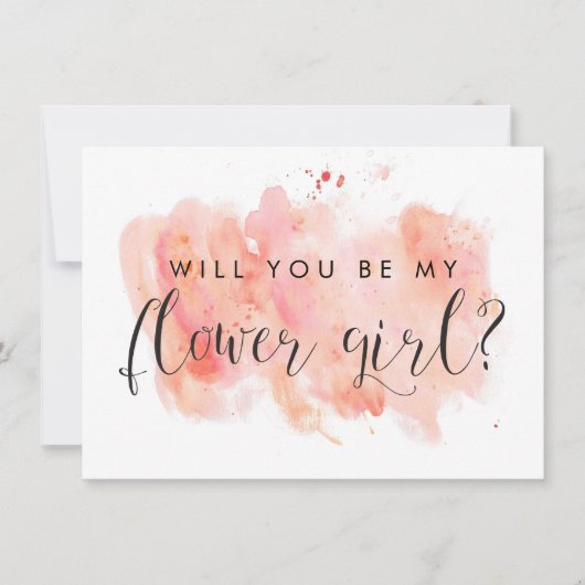 Word jij mijn Bloemenmeisje Kaart? Kaart (Voorkant)