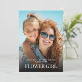 Word jij Mijn Bloemenmeisje Kaart met Foto (Staand voorkant)