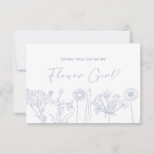 Word jij mijn Bloemenmeisje Periwinkle Flowers (Voorkant)
