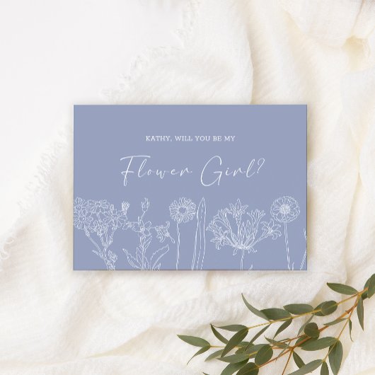 Word jij mijn Bloemenmeisje Periwinkle Flowers