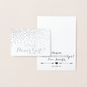 Word jij mijn Bloemenmeisje Silver Foil bruiloft? Folie Kaarten (Display)