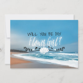 Word jij mijn Bloemenmeisje? Strand | Bloemenmeisj Kaart