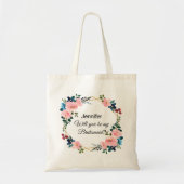 word jij mijn bruidbruine bruiloft? tote bag (Voorkant)