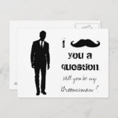 Word jij mijn bruidegom briefkaart? uitnodiging briefkaart (Voorkant / Achterkant)