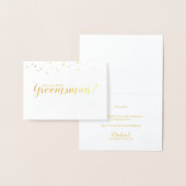 Word jij mijn bruidegom? Elegant goud Folie Kaarten (Display)