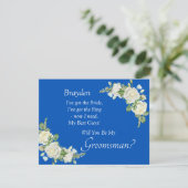 Word jij mijn bruidegom? Kobalt Blauw & Wit (Staand voorkant)