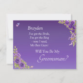 Word jij mijn bruidegom? Paarse Mauve Flowers (Voorkant)