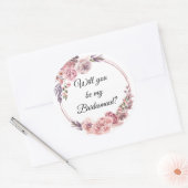 word jij mijn bruidmaid ? geometrische pony bruilo ronde sticker (Envelop)