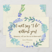 word jij mijn bruidskaart blauw bloemivoor ? kaart (Voorkant / Achterkant)