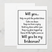 Word jij mijn bruidsman? save the date (Voorkant / Achterkant)