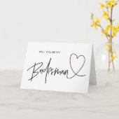 Word jij mijn bruidsman trouwdag Kaart? Kaart (Gele Bloem)