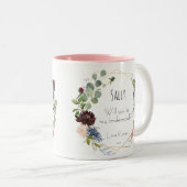 Word jij mijn bruidsmeisje Blauwe Bloemen mok (Voorkant rechts)