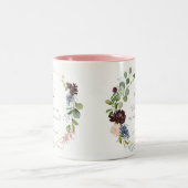 Word jij mijn bruidsmeisje Blauwe Bloemen mok (Center)