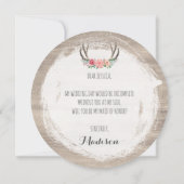 Word jij mijn bruidsmeisje? Bloemengewei rustiek Kaart (Achterkant)