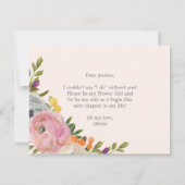 Word jij mijn bruidsmeisje - Bloemenmeisje Kaart (Achterkant)