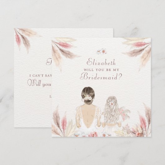 Word jij mijn bruidsmeisje Bloemenmeisje voorstel? Feestdagenkaart (Voorkant / Achterkant)