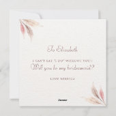 Word jij mijn bruidsmeisje Bloemenmeisje voorstel? Feestdagenkaart (Achterkant)