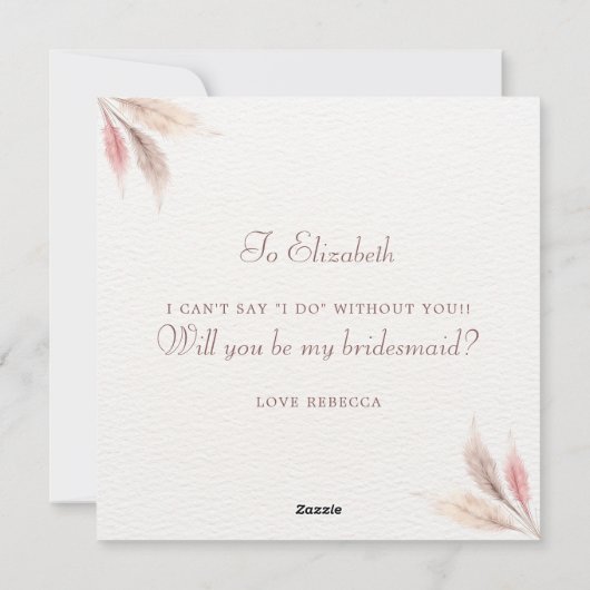 Word jij mijn bruidsmeisje Bloemenmeisje voorstel? Feestdagenkaart (Achterkant)