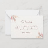 Word jij mijn bruidsmeisje Bloemenmeisje voorstel? Notitiekaartje (Achterkant)