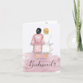 word jij mijn bruidsmeisje bruidbruidende bruidsro feestdagen kaart (Voorkant)