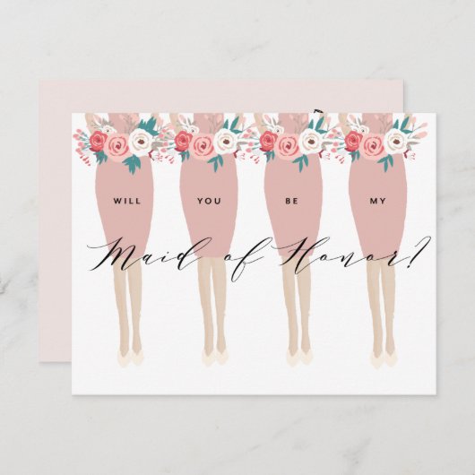 Word jij mijn bruidsmeisje? | bruidsmeisje Kaart (Voorkant / Achterkant)