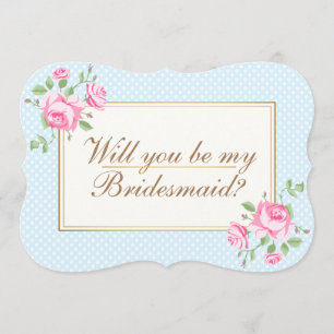Word jij mijn bruidsmeisje bruiloft uitnodiging? kaart