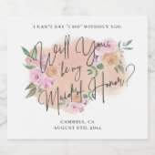 Word jij mijn bruidsmeisje? Etiket mousserende wij (Enkel label)