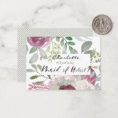 Word jij mijn bruidsmeisje, Floral Rustic? Notitiekaartje (Voorkant / Achterkant in situ)
