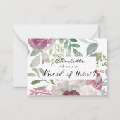 Word jij mijn bruidsmeisje, Floral Rustic? Notitiekaartje (Voorkant)