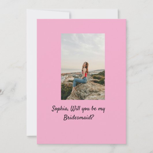 Word jij mijn bruidsmeisje foto elegant modern? kaart (Voorkant)