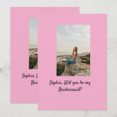 Word jij mijn bruidsmeisje foto elegant modern? kaart (Voorkant / Achterkant)