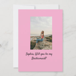 Word jij mijn bruidsmeisje foto elegant modern? kaart