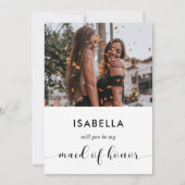 Word jij mijn bruidsmeisje fotokaart? kaart (Voorkant)