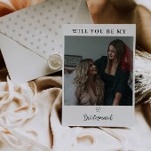 Word jij mijn bruidsmeisje fotokaart, kaart