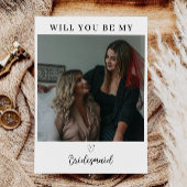 Word jij mijn bruidsmeisje fotokaart, kaart