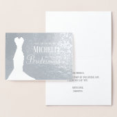 "Word jij mijn bruidsmeisje?" Gepersonaliseerd, Br Folie Kaarten (Display)