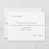 Word jij mijn bruidsmeisje? | Hart sjabloon Kaart (Achterkant)