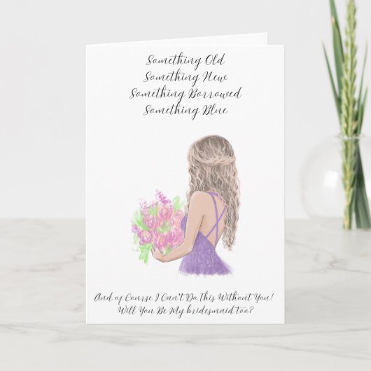 Word Jij Mijn Bruidsmeisje? Kaart (Voorkant)